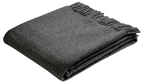 Bocasa by biederlack Plaid Wolle anthrazit Größe 130x170 cm