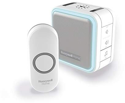 Honeywell Home DC515N Series 5 Compact, Portable, Wireless LED Doorbell Chime with Push Button (White)