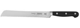 Tramontina Brotmesser CENTURY, 20 cm, Edelstahl DIN 1.4110, schwarz, rostfrei, 24009-108