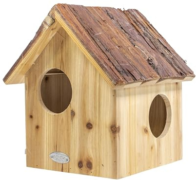 mgc24 Eichhörnchenhaus, Holz, Rindendach, 25,2 x 26 x 29 cm