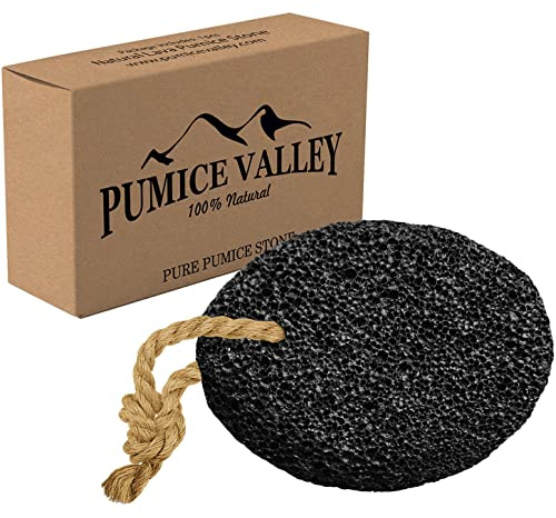 Pumice Stone - Natural Earth Lava Black - Callus/Corn Remover for Feet Heels and Palm - Pedicure Exfoliation Tool - Dry Dead Skin Scrubber - Health Foot Care