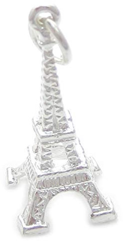 Eiffelturm Sterling Silber Charm .925 x 1 Frankreich Französisches Wahrzeichen