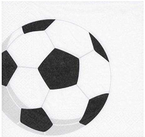 20 Servietten, 3-lagig 1/4-Falz 33 cm x 33 cmSoccer