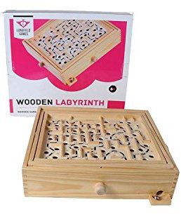 weiblespiele 340125 - Kugel-Labyrinth aus Holz, 32 x 28 cm