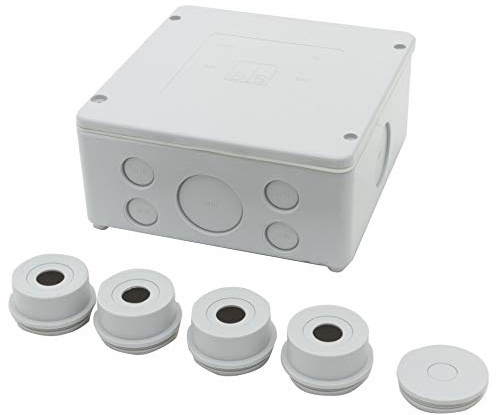 REV Verteilerkasten, 12-fach Abzweigkasten-Verteilerdose 165x165x76mm, IP54, grau