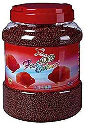 Uni-President Fish Color Enhancing Red Parrot and Cichlid Fish Feed Food (Medium 1088-gram)