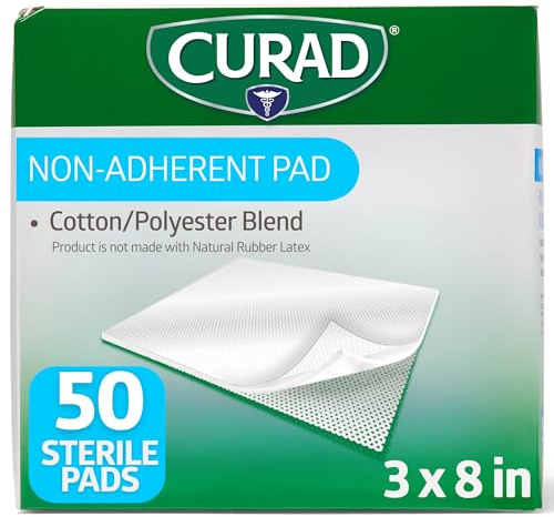 CURAD Sterile Non-Adherent Pad, 3x8 (Pack of 50)