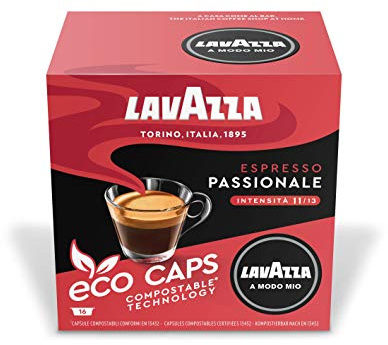 Lavazza A Modo Mio Espresso Passionale 64 Capsules de Cafe Espresso, Foncee