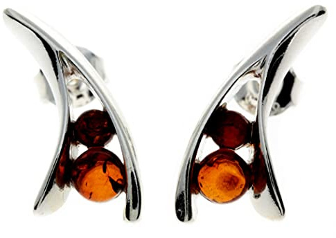 SilverAmber - Damen - 925 Silber & Bernstein Ohrringe - GL112