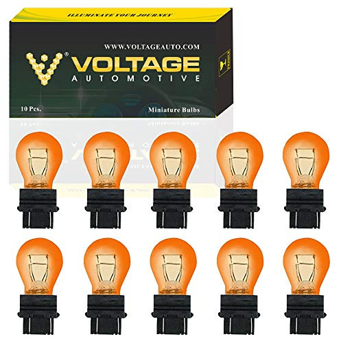 (10 Pack) 3157A 3157NA 3157 Amber Automotive Brake Light Turn Signal Side Marker Light Bulb