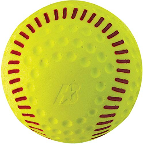 Baden Dimpled Softballs with Red Seams - 12 Durable Training Balls for Pitching Machines | Realistic Feel & Long-Lasting Performance | 12-Pack