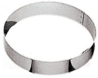 Gobel - Cercle de pâtisserie entremets inox - Ø20 cm h3,5 cm - 10/10ème | Fabriqué en France ; inox épais 10/10ème, idéal entremets, vacherins et mousses ; démoulage facile, ne se déforme pas