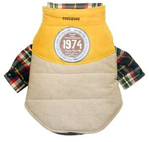 KARLIE Hundejacke TOUCHDOG COLLEGE JACKET 2in1 Gelb-Beige 34 cm für Hunde
