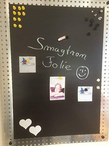 Smagtron Smagtron Selbstklebende Eisenfolie - Ferrofolie, Klebefolie, Weiße Folie, 620mm x 500mm x 0,55mm - Ideal für Magneten & Whiteboards - Matt, Sicher & Flexibel