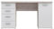 FORTE Net 106 Schreibtisch mit 4 Schubladen und 1 Tür, Holzwerkstoff, Sandeiche + Weiß, 145 x 60 x 76.3 cm