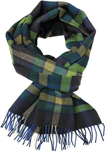 Rotfuchs® Webschal Herrenschal Winterschal Warm & weich Wolle Fischgrat & Karo mehrfarbig Made in Germany
