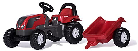 Rolly Toys 12527 - Traktor mit Anhänger rollyKid Valtra, rot