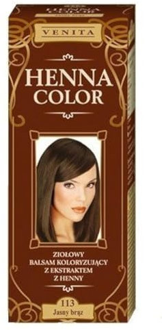 Henna Color 113 Hellbraun Haarbalsam Haarfarbe mit Farbeffekt, natürliche Haarfarbe, Huhn, Eco
