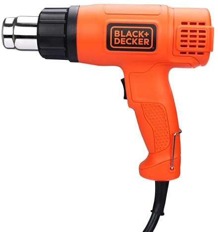 Black+Decker KX1800 - Pistola termica a doppia temperatura, 1800 W, colore: Arancione e Nero