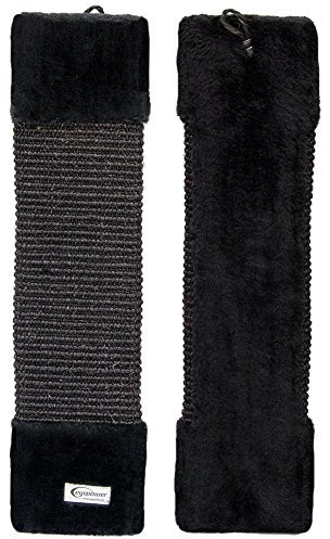 EYEPOWER Katzenkratzbrett S ca. 50 cm Kratzbrett Sisalbrett Kantenschutz Natursisal Wandschutz Schwarz