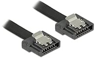 Delock Kabel SATA Flexi 6 Gb/s 20 cm, Nero, metallo