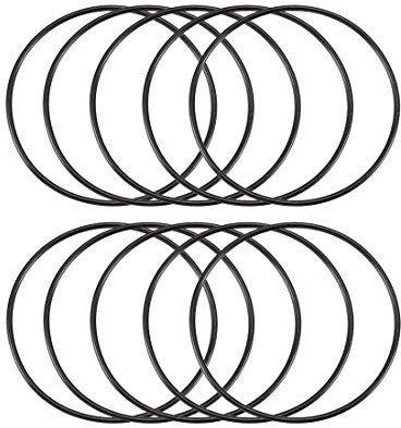 sourcingmap® 10 st svart gummi oljefilter tätning O-ring packningar 50 mm x 47 mm x 1,5 mm