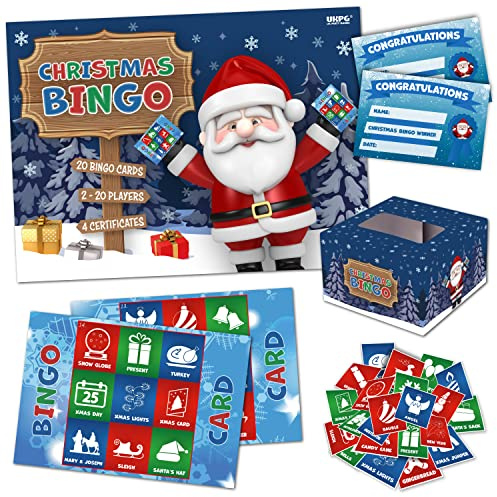 Weihnachtsstrumpffüller, Weihnachtsbingo, für Kinder, Familie, Kinder, Weihnachtsfeier, Familienspiel, Weihnachtsgeschenk, Weihnachtsstrumpffüller