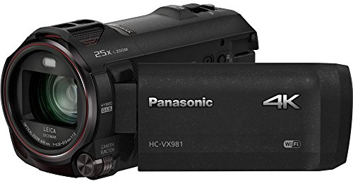Panasonic 4K Ultra HD Video Camera Camcorder HC-VX981K, 20X Optical Zoom, 1/2.3-Inch BSI Sensor, HDR Capture, Wi-Fi Smartphone Multi Scene Video Capture (Black)