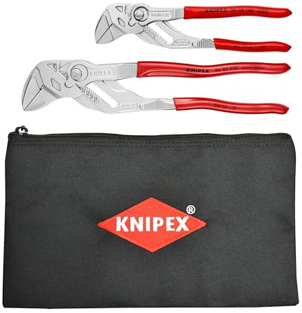 KNIPEX Set di 2 pinze con custodia, colore: rosso