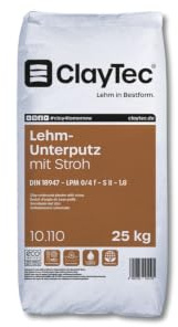 CLAYTEC Lehm-Unterputz mit Stroh, Sackware