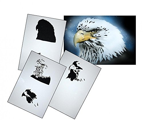 UMR-Design AS-067 Adler Airbrushschablone Step by Step Grösse M