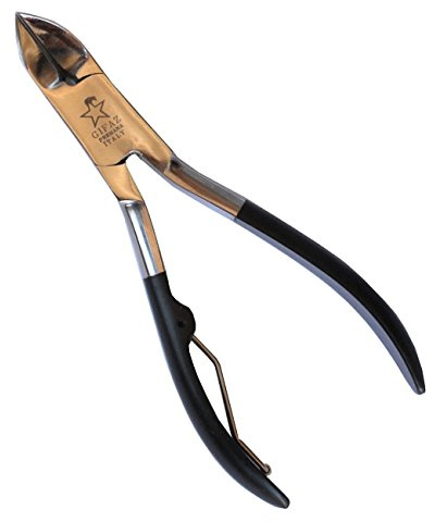 Gifaz Tronchesino per Unghie in Acciaio Inox gambo rivestito con vernice nera Taglia Unghie Professionale per Manicure e Pedicure, Lunghezza 11 cm