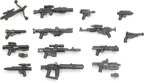 BrickArms Star Wars™ Blaster Revolution V2 Waffenset – 14-teiliges Sci-Fi Waffen-Set für Minifiguren – Hochwertige Custom Blaster, kompatibel mit Klemmbaustein-Figuren