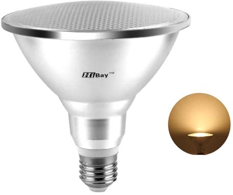 HiBay 12W PAR38 LED Bulb E27 ES par 38 floodlight Spot Light Warm White 3000K Replace 120W Halogen IP20 Indoor Use,1 Unit
