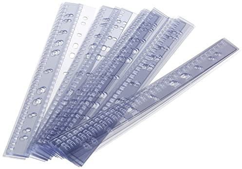 Renz Abheftstreifen in 3:1 Teilung Drahtkammbindung für DIN A4, 4 x 4 mm, Stärke 0.3 mm, transparent klar