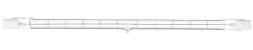 Satco S3106 1500 Watt 30000 Lumens T3 Halogen Double Ended R7S Base 240 Volt Clear 254mm Light Bulb, Dimmable