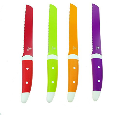 LAGUIOLE Couteau à pain inoxydable avec manche en silicone 33 cm (vert)