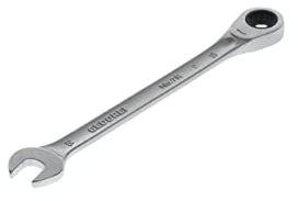 GEDORE Maulschlüssel mit Ringratsche, SW 10 mm, flach, 12-kant, UD-Profil, Schraubenschlüssel, 7 R 10