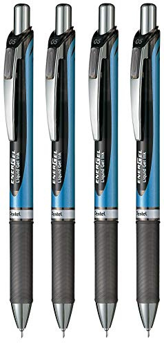 Pentel BLN75 Energel XM Click Tintenroller, 0,5 mm, Schwarz