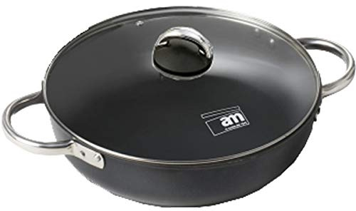 Tegame maxima 36cm con coperchio di vetro 22299 stovmon Accademia Mugnano made in Italy