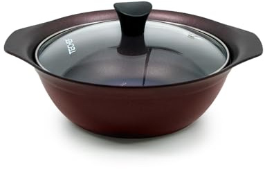 TECHEF Art Pan Collection/Soup Pot With Glass Lid Aubergine Purple 2-quart