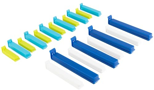 Linden Sweden Twixit! Bag Clips - Set of 20 - Keep Food Fresh, Prevent Spillage - Great for Storage and Organization - Microwave, Freezer and Dishwasher-Safe - BPA-Free