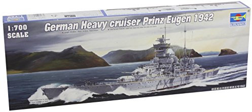 Trumpeter 05766 modellbyggsats Tysk cruiser Prins Eugen 1942, olika