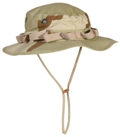 Mil-Tec US GI Dschungelhut • Klassischer Boonie Hat aus 100% Baumwolle • Taktischer Buschhut mit Ripstop-Gewebe • Outdoor Sonnenhut mit Kinnriemen & Belüftung