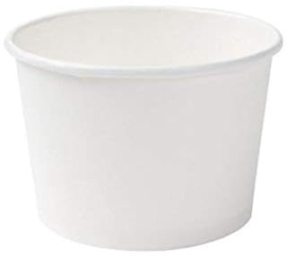 BIOZOYG Coppette Monouso Universali Ecologiche di Cartone per Gelati, Dessert, Finger Food, Antipasti, Snack I 25 Coppe Alimentari bianche senza stampa 400ml / 16oz I Vaschette rotonde compostabili
