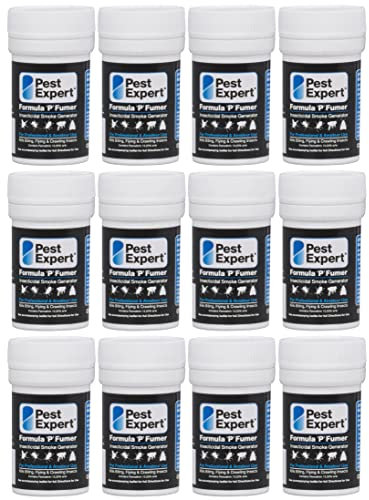 Pest Expert Cluster Fly Killer Attic Fly Smoke Bombs 12 x 3.5g - Formula 'P' Cluster Fly Fumers (HSE approved and tested – professional strength product)