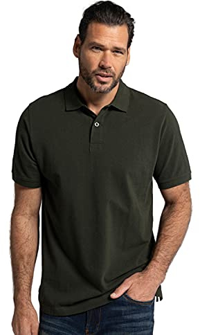 JP 1880 Poloshirt Piquee, Camisa de polo Hombre, Verde (Dunkle Olive 560), 5XL