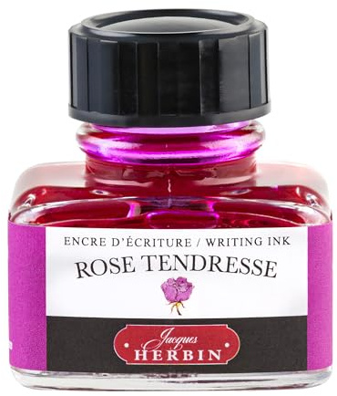 J. Herbin 13061T - Flakon traditionnelle Schreibtinte Kalligraphietinte, La Perle des encres, 30 ml, Rose tendresse - Zartrosa, 1 Stück