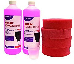 2X Quash Lipstick Remover 1L 4 Sponges Refill Pack Cleaner Detergent Descaler | Formulated as a concentrated cleaner, detergent and descaler for intensive commercial hygiene and glass maintenance.