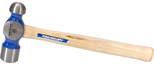 VAUGHAN Ball Pein Hammer, 48 oz, Hickory handle, American high carbon steel, TC848, VN16030